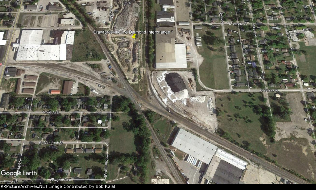 Crawfordsville, IN, CSX Union Pacific Interchange Aerial